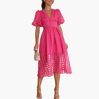 Amber | Elegantes Sommer-Midikleid – Rosa