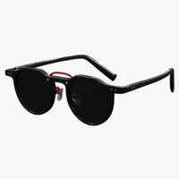 Damen Sonnenbrille rund mit UV400 Schutz und Acetatrahmen – Grüngrau