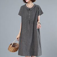 Imogen | Gingham Sommerkleid – Schwarz