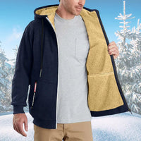 Heidi-Moden - Lässiger und Stilvoller Herbst Zip-Up Hoodie mit Fleece-Jacke für Männer – Marine