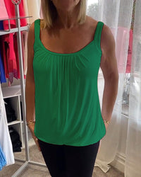 Corina - Softtouch-Tanktop mit U-Ausschnitt – Grün