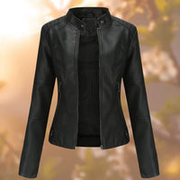 KIRSTEN - ELEGANTE UND EINZIGARTIGE LEDERJACKE – Schwarz