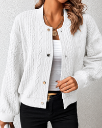 Kymbrea - Komfortable Jacke mit Knöpfen – Weiß