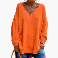 Corinna | Oversized Langarmhemd – Orange