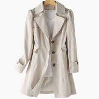 Kapuzen trenchcoat für Damen – Khaki
