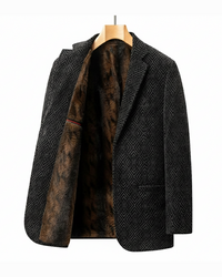 Elias | Midnight Wollmantel mit feiner Verarbeitung – Dunkelgrau