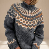 Oona - Warmer Rollkragenpulli – Blau
