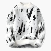 Vince | Abstract Print Pullover – Weiß