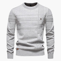 Maxim | Elegantes Design, Hochwertiger Pullover – Hellgrau