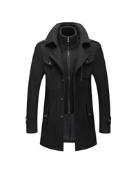 Daniel® | warmer Wintermantel – Schwarz