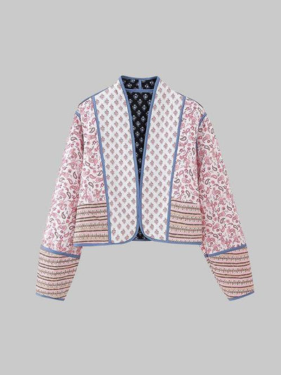 Queeni | Wende-Kurzjacke aus Baumwolle mit Blumenmuster für Damen