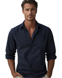 Fiorenzo Cotton Shirt – Marine