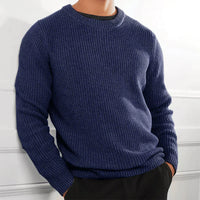 Bastian | Stylischer Pullover mit Rundhalsausschnitt für Herren – Blau