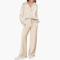 Sarah | 2-teiliges bequemes Lounge-Set – Beige