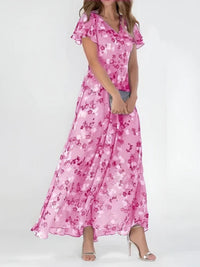 Halina | Elegantes Kleid, das den Bauch bedeckt – Rosa