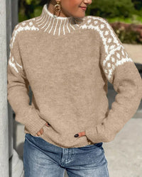 Tressia – Rollkragen Pullover Aus Strick – Khaki