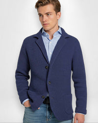 Herren Strickjacke - Weich und schlicht im Stil – Blau
