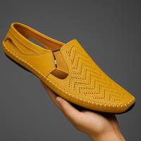 Akiva – Bequeme Ledersandale – Khaki