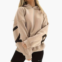 Bedruckte Kapuzenjacke für Damen – Khaki