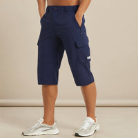 Cedrik - Dehnbare Cargo-Shorts – Marine