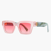 Damen Sonnenbrille mit eckigem Rahmen und UV400 Schutz – Rosa Verlauf
