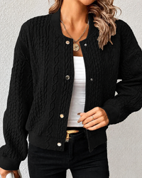 Kymbrea - Komfortable Jacke mit Knöpfen – Schwarz