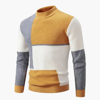 Alexander | Strickpullover – Gelb / Weiß