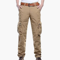 Herren Cargohose mit langen Beinen für Sommer – Khaki