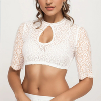 Zuzanal | Damen Weiße Oktoberfest Dirndl Bluse | 2024 – Weiß