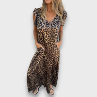 Selvina – Jumpsuit mit fließender Silhouette – Braun