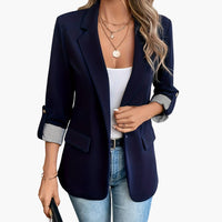Business Long Blazer für Damen – Marine