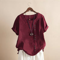 Jayla - Stilvolle Leichte Bluse – Rot