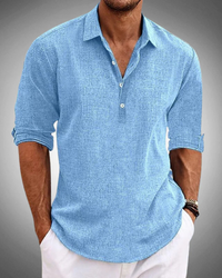 Sabbio Classic Cotton Shirt – Blau