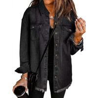 Tahlira - Locker geschnittene Jacke – Schwarz