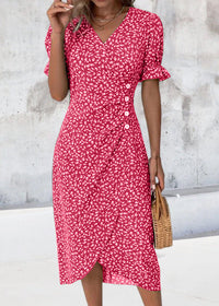 Sophie - Elegantes und Bequemes Blumenkleid – Rosa