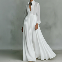 Gail™ - Minimalistisches Maxikleid – Weiß