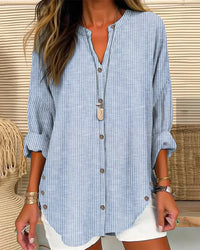 Thyra | Trendige und elegante Sommerbluse – Blau