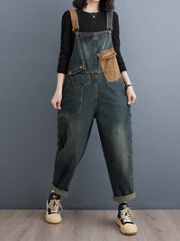 BERNADETTE - SCHLABBER-JUMPSUIT AUS DENIM – Braun