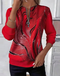 Clara | Damen Pullover casual stilvoll & modern – Rot