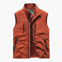Emil | Atmungsaktive Outdoor-Cargo-Weste mit mehreren Taschen – Rot