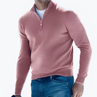 Nash - Freizeitpullover mit halbem Reißverschluss – Rosa