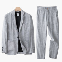 Herren Anzugset mit Blazer und Hose für Frühling Sommer – Grau