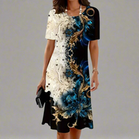 Marthilda | Elegantes Damenkleid mit leichtem Komfort – Pfauenblau
