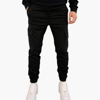 Adrian | Cargo-Jogginghose – Schwarz