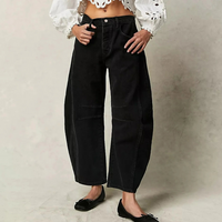 Zamira - Bequeme weite Jeans – Schwarz