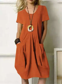 Kathie | Damen Freizeitkleid – Orange