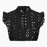 Bestickte Dirndl bluse für Damen - Oktoberfest 2025 – Schwarz