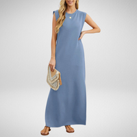Diana | Ärmelloses Maxikleid für elegante Anlässe – Blau