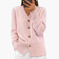 Elina | Elegante Strickjacke – Rosa