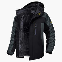 Outdoor Jacke mit Reißverschluss für Herren – Schwarz